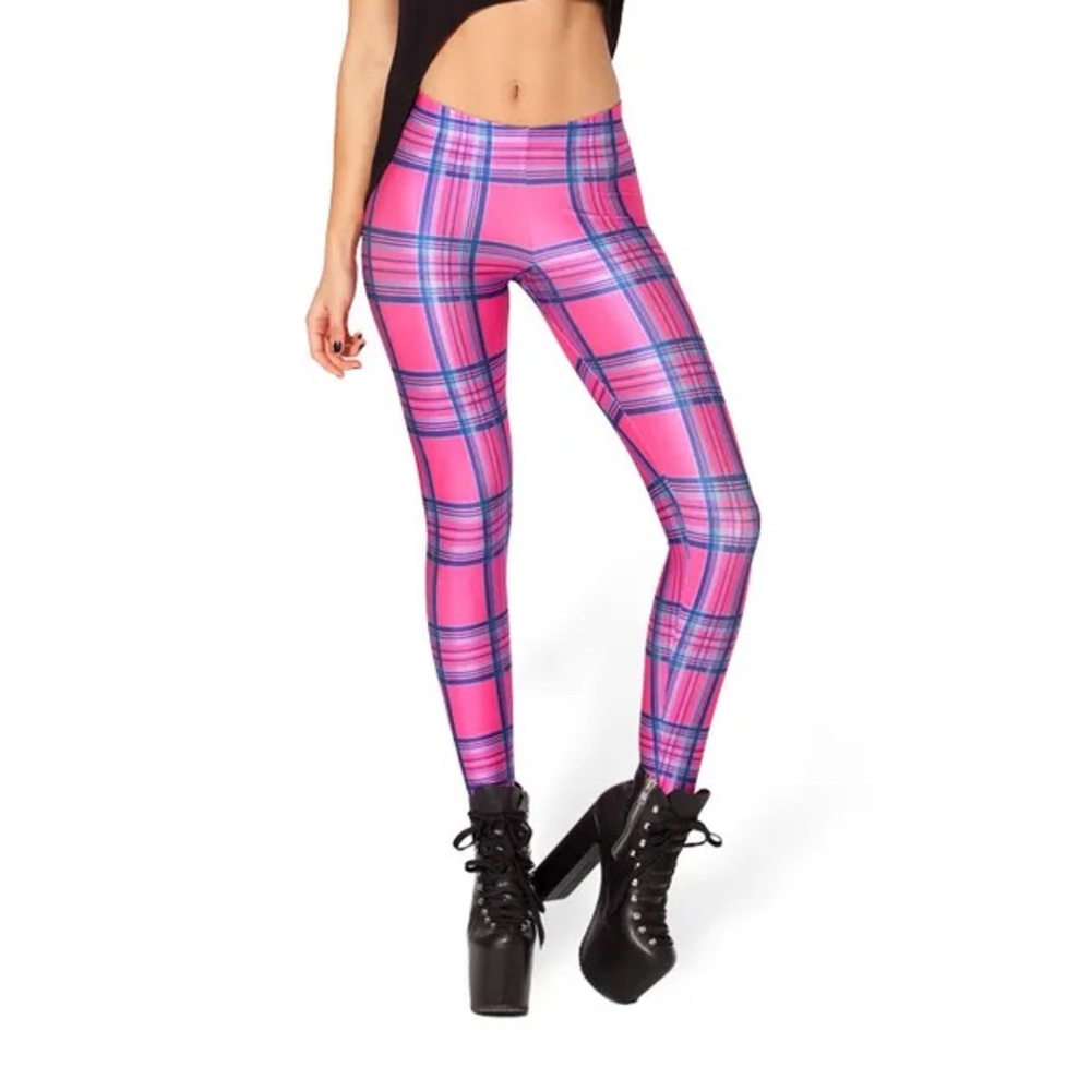 BlackMilk tartan Barbie doll leggings XS